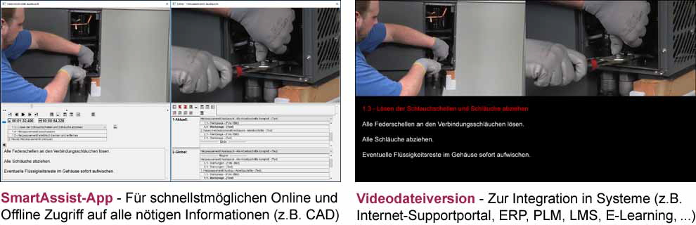 SmartAssist-App und Videodateiversion
